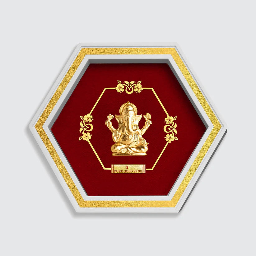 24k Gold Lord Ganesha Spiritual Artwork- D11
