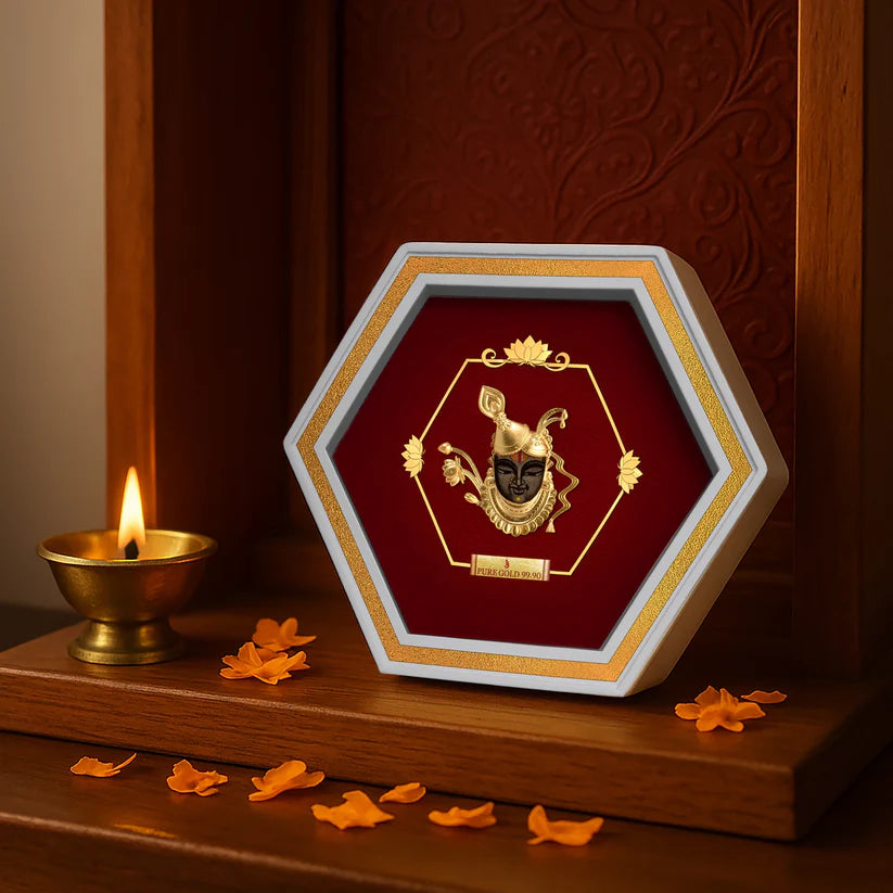 Lord Shreenath ji Devotional 24k Gold Artwork- D11