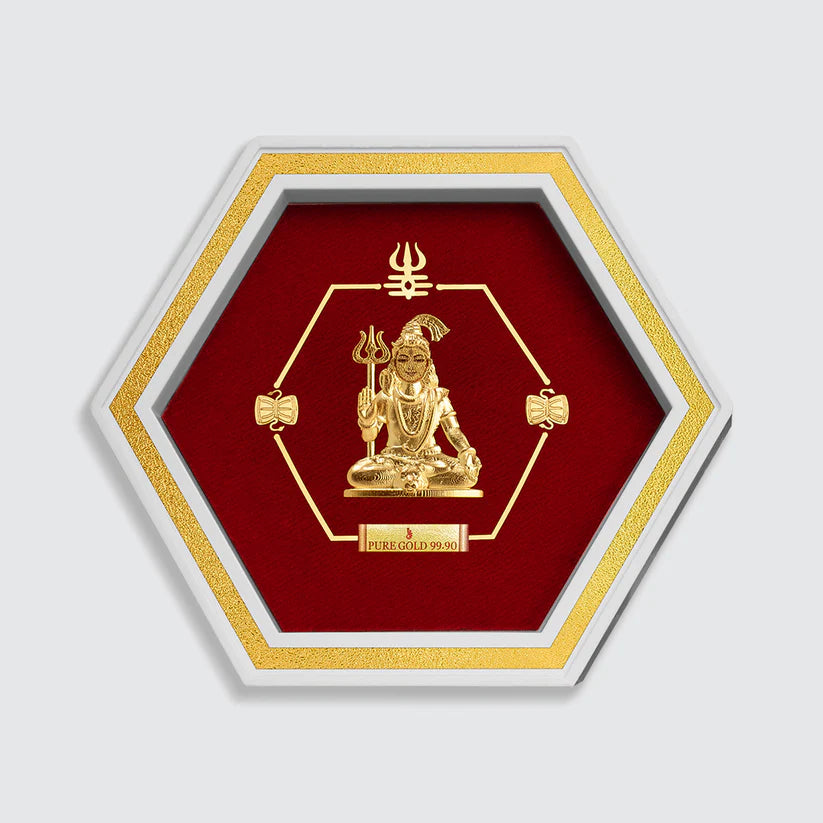 Lord Shiva Premium 24K Gold Artwork- D11