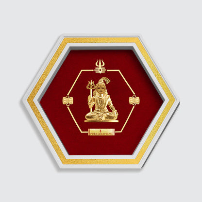 Lord Shiva Premium 24K Gold Artwork- D11
