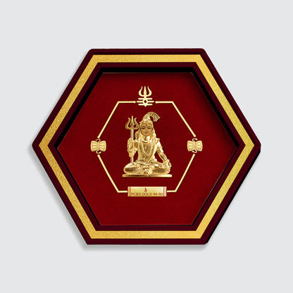 Lord Shiva Premium 24K Gold Artwork- D11