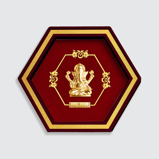 24k Gold Lord Ganesha Spiritual Artwork- D11