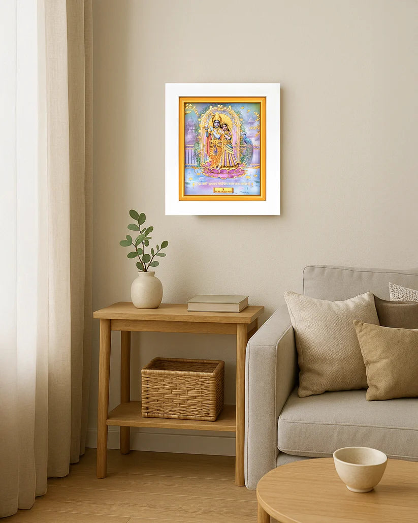 24k Gold Sheet Radha Krishna Artwork - S7