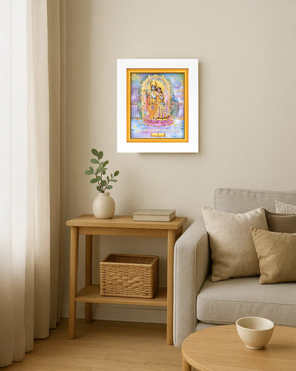 24k Gold Sheet Radha Krishna Artwork - S7